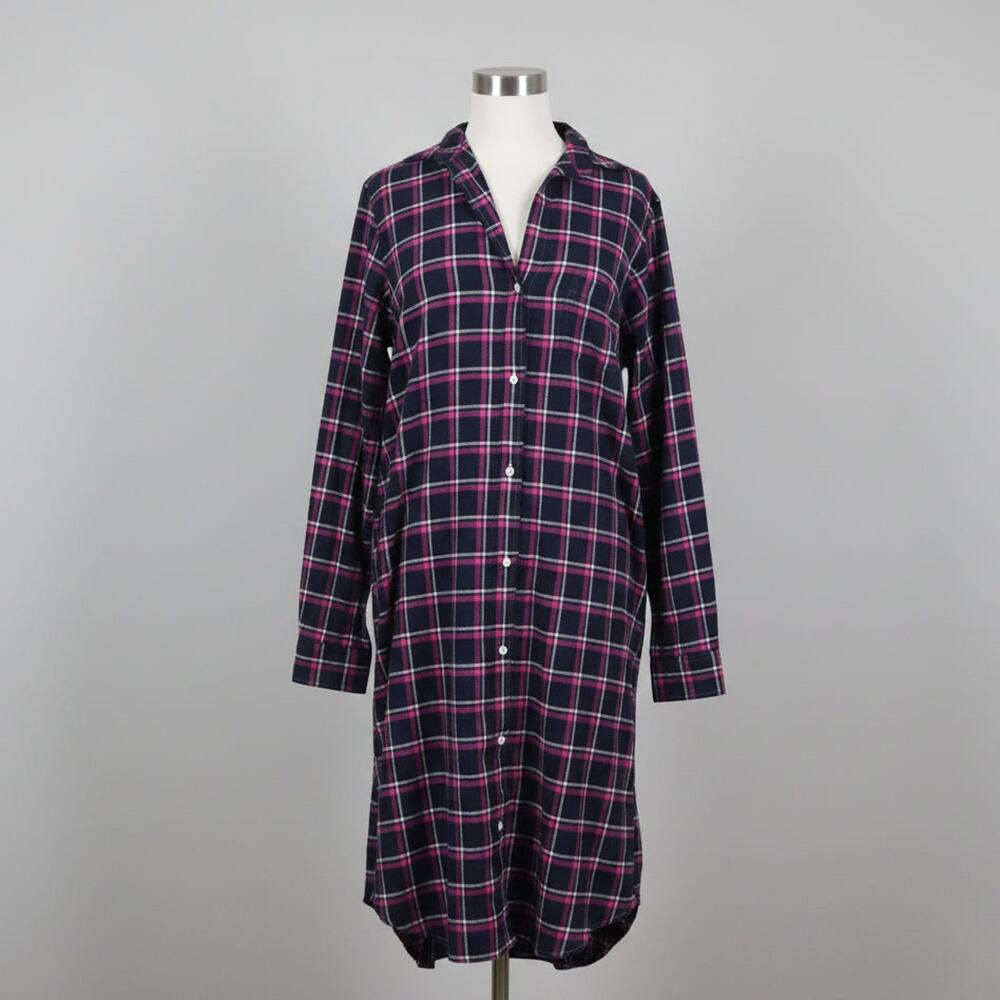 Grayson navy and pink plaid flannel The Hero dress, size XS, NEW WITH TAGS!